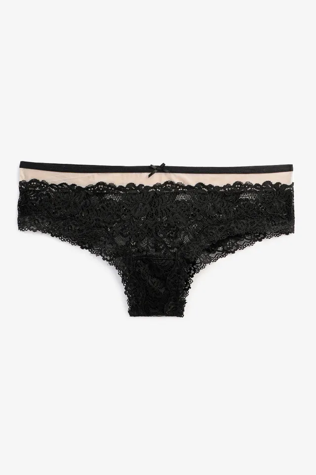 Ardene Lace & Mesh Cheeky Panty in, Size