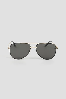 Ardene Aviator Sunglasses in Black