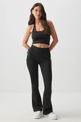 Ardene Tie Waist Leggings in Black | Size | Polyester/Spandex