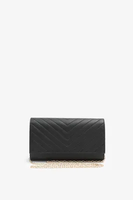 Ardene Topstiched Chevron Clutch in | Faux Leather/Polyester