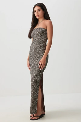 Ardene Maxi Tube Dress with Slit in | Size | Polyester/Elastane