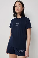 Ardene Sports Club Crew Neck T-Shirt in Dark | Size | Cotton | Eco-Conscious