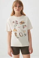 Ardene Kids Oversized Graphic T-Shirt | Size | 100% Cotton