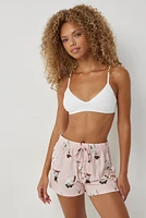Ardene Printed Super Soft PJ Shorts in Light Pink | Size | Polyester/Spandex | Eco-Conscious