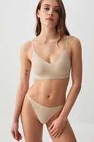 Ardene Invisible Bralette in Beige | Size | Nylon/Spandex | Microfiber