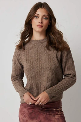 Ardene Long Cable Sweater in | Size | Polyester/Nylon