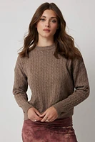 Ardene Long Cable Sweater in | Size | Polyester/Nylon