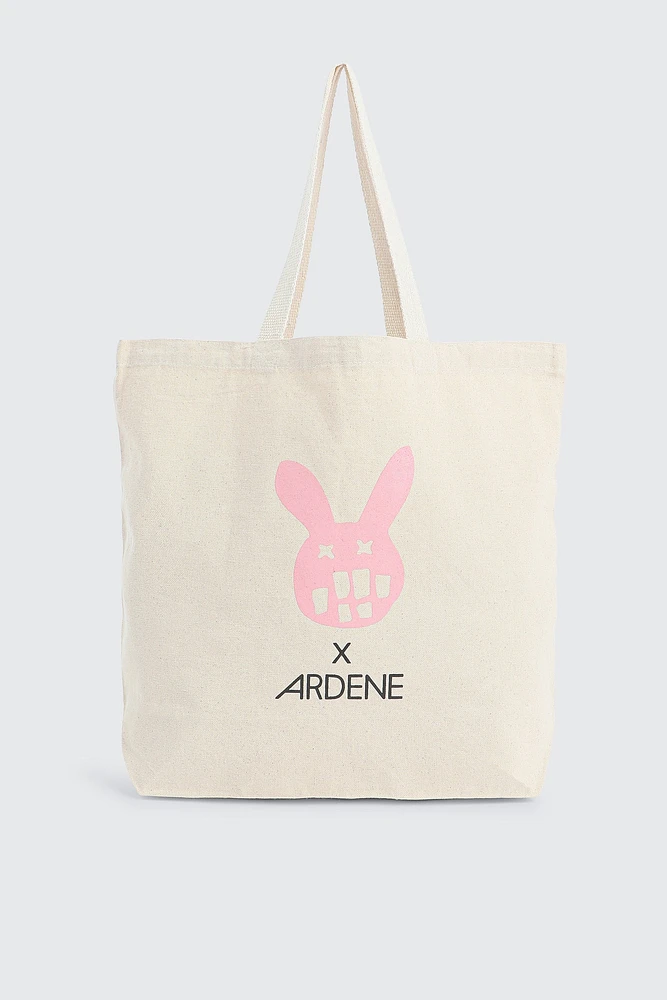 NXNE x Ardene Tote Bag in Beige | 100% Cotton