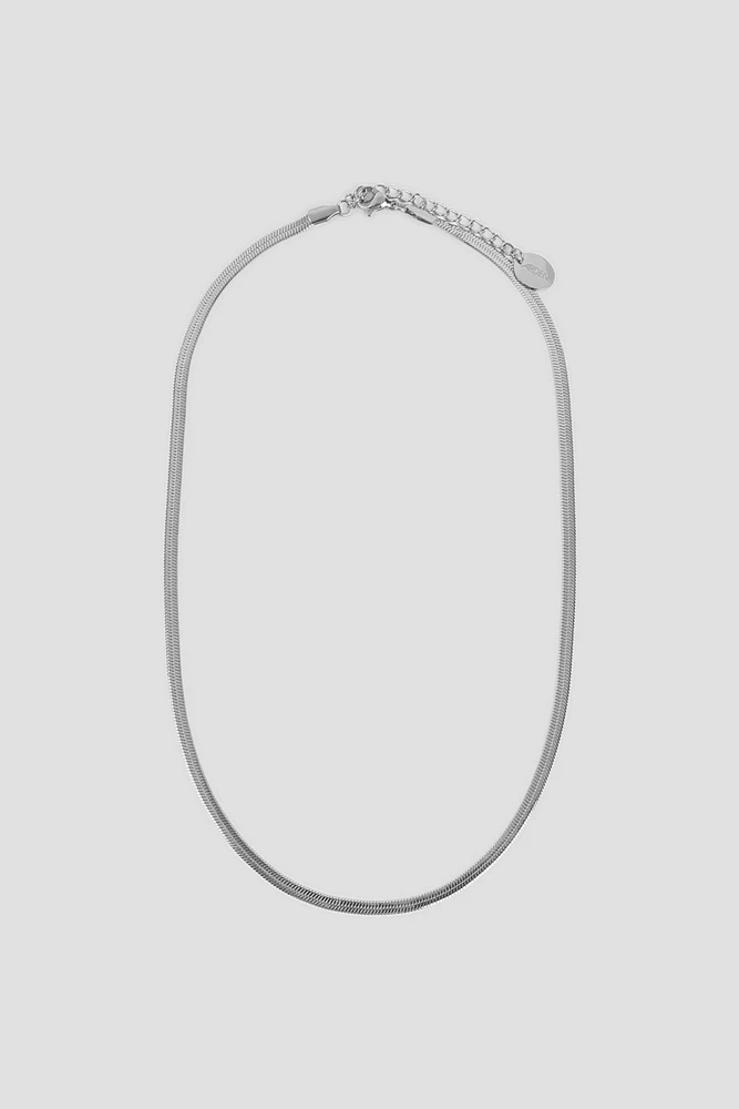 Ardene Stainless Steel Herringbone Chain in Silver