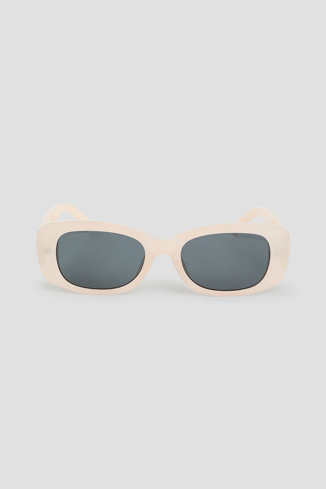 Ardene Rectangular Sunglasses in Beige