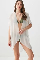 Ardene Solid Swim Cover Up in White | 100% Viscose