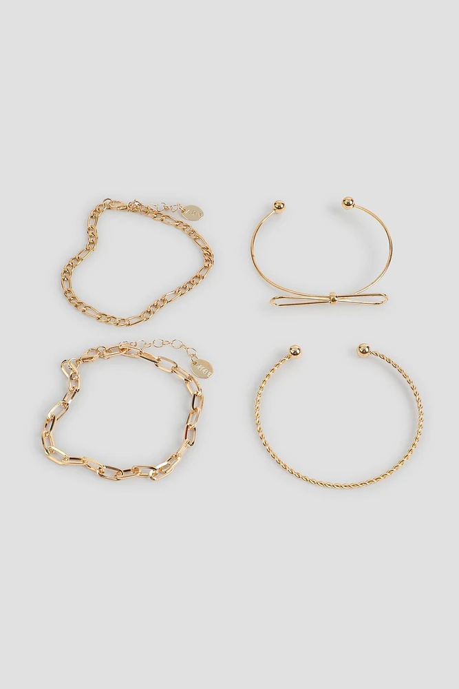 Ardene 4-Pack Gold Tone Bracelets