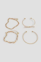 Ardene 4-Pack Gold Tone Bracelets