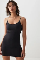 Ardene Contour Spaghetti Strap Mini Dress in Black | Size | Elastane/Polyamide
