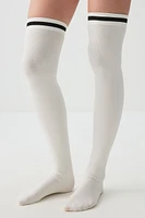 Ardene Over-the-Knee Socks with Stripe in White