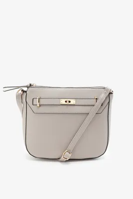 Ardene Square Crossbody Bag in Beige | Faux Leather/Polyester