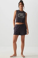 Ardene Slub Jersey Shorts in Dark Grey | Size | Polyester/Elastane