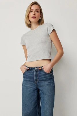 Ardene Short Crew Neck T-Shirt in | Size | 100% Cotton