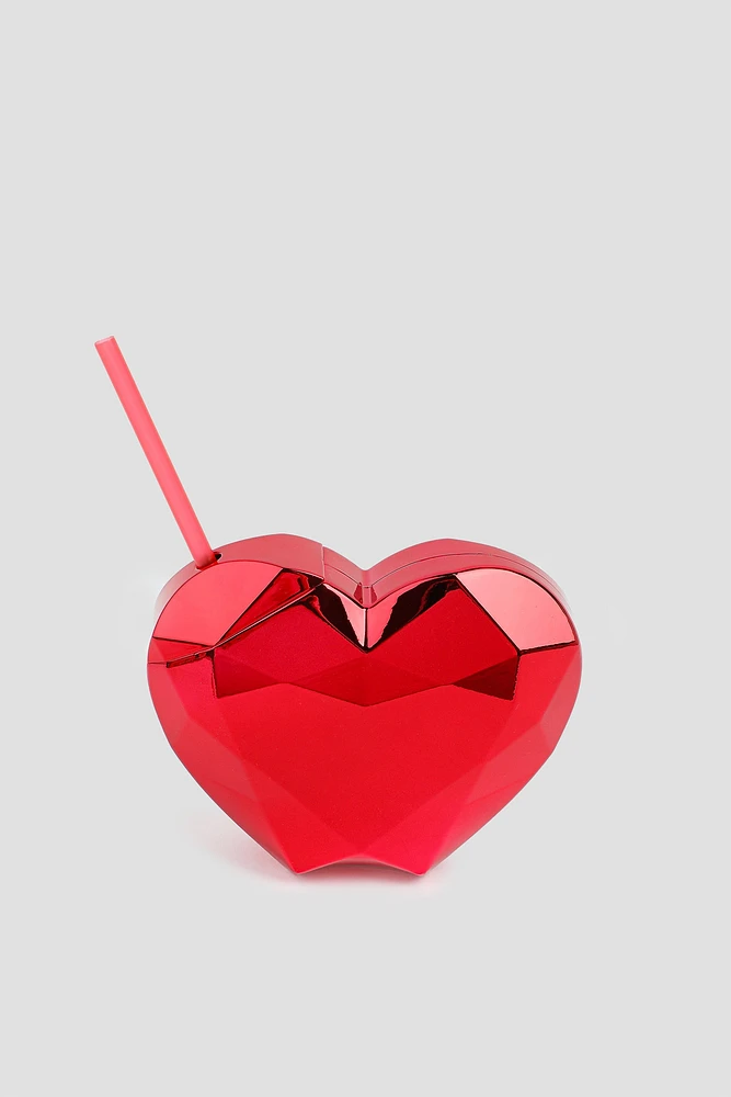 Ardene Red Heart Shaped Bottle