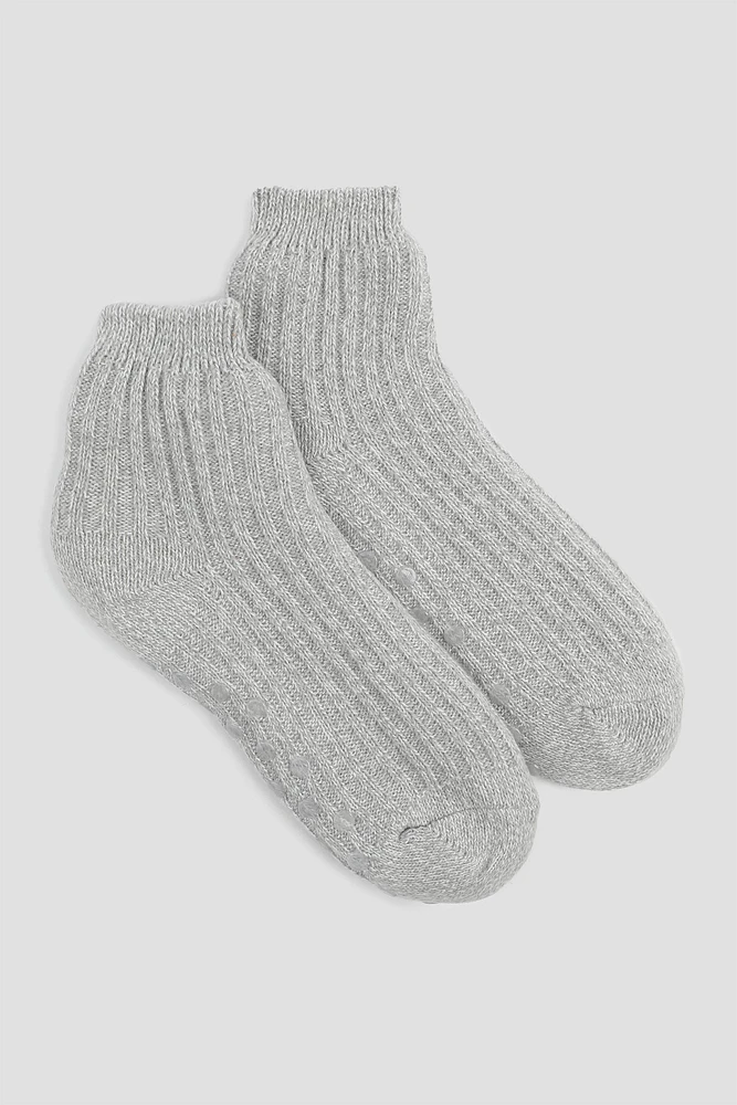 Ardene Rib Slipper Socks in | Polyester/Spandex