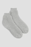 Ardene Rib Slipper Socks in | Polyester/Spandex