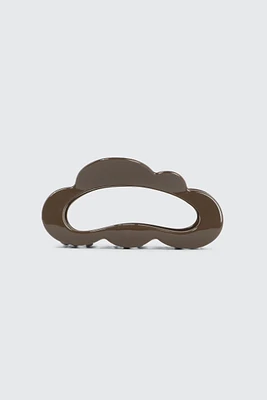 Ardene Cloud Cutout Hair Claw in Brown
