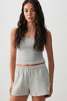Ardene French Terry Shorts in Grey | Size | 100% Cotton