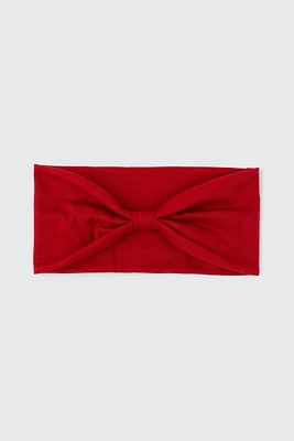 Ardene Super Soft Knotted Headwrap in Red | Polyester