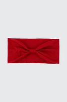 Ardene Super Soft Knotted Headwrap in Red | Polyester