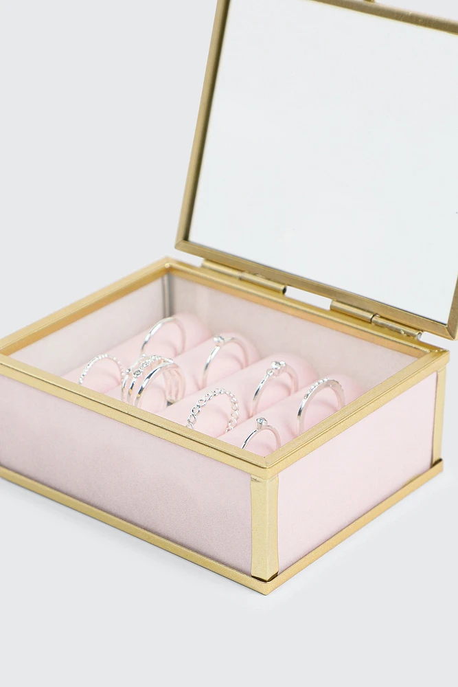 Ardene Acrylic Jewelry Box in Light Pink