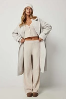 Ardene Flare Rib Knit Pants in Beige | Size | Polyester/Spandex