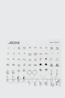 Ardene 30-Pack Assorted Earrings in Silver | Stainless Steel
