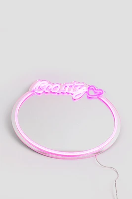 Ardene Neon Light Up Beauty Mirror in Pink