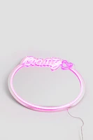 Ardene Neon Light Up Beauty Mirror in Pink