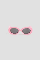 Ardene Kids Oval Sunglasses in Light Pink