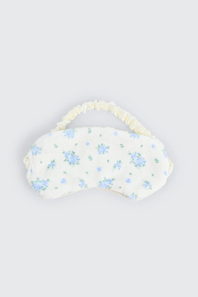 Ardene Floral Sleep Mask in White