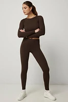 Ardene Seamless Ribbed Leggings in | Size | Polyester/Nylon/Elastane | Eco-Conscious