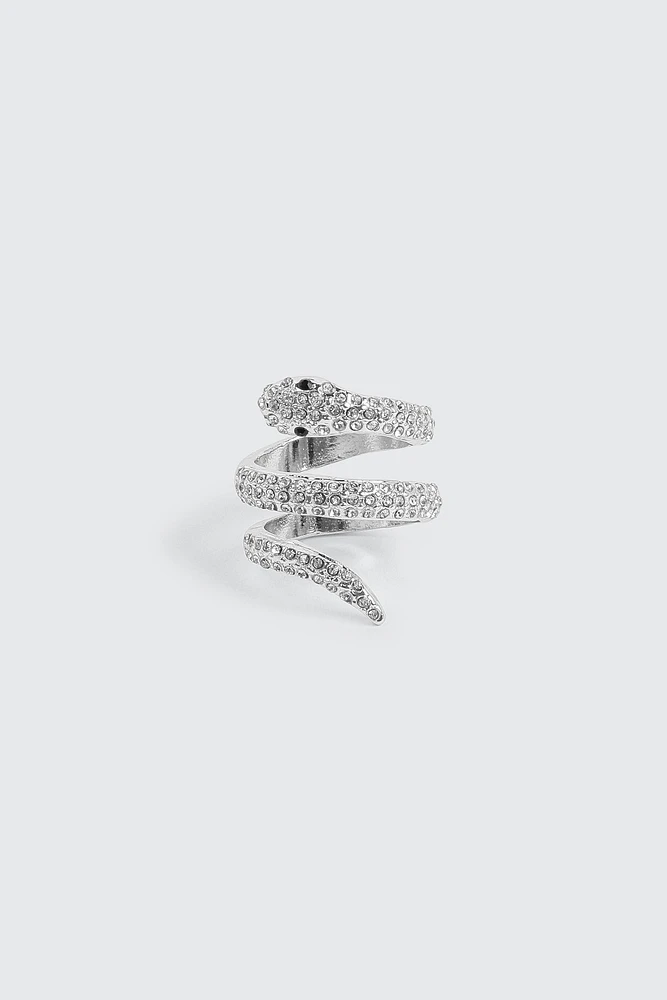 Ardene Snake Ring in Silver | Size