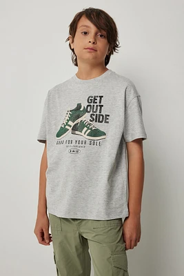 Ardene Kids Oversized Graphic T-Shirt in | Size | 100% Cotton