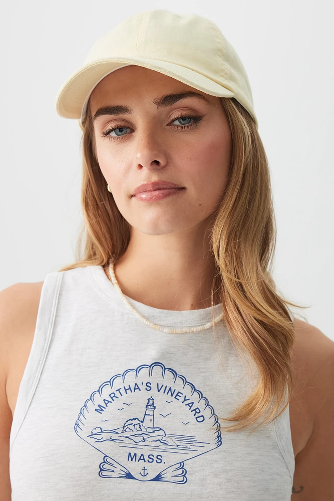 Ardene Solid Cap in Light Yellow | 100% Cotton