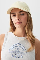 Ardene Solid Cap in Light Yellow | 100% Cotton