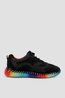 Ardene Running Shoes on Rainbow Bubble Sole in Black | Size