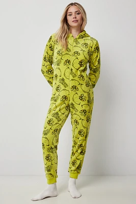 Ardene The Grinch Onesie in Light Green | Size XS | Polyester