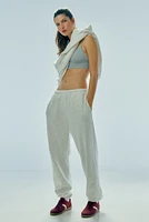 Ardene Baggy Sweatpants in Light Grey | Size | Polyester/Cotton | Fleece-Lined | Eco-Conscious