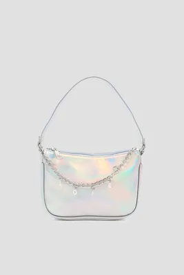 Ardene Baguette Bag with Charms For Kids in Silver