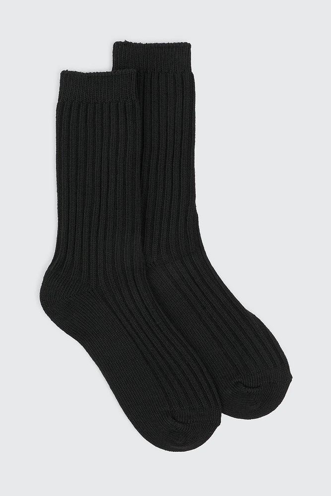 Ardene Ribbed Boot Socks in | Polyester/Spandex