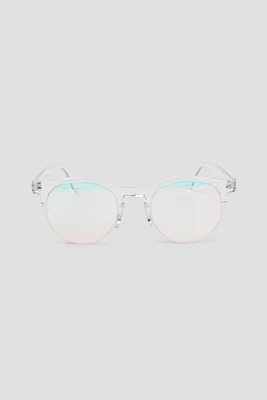 Ardene Clear Frame Clubmaster Sunglasses