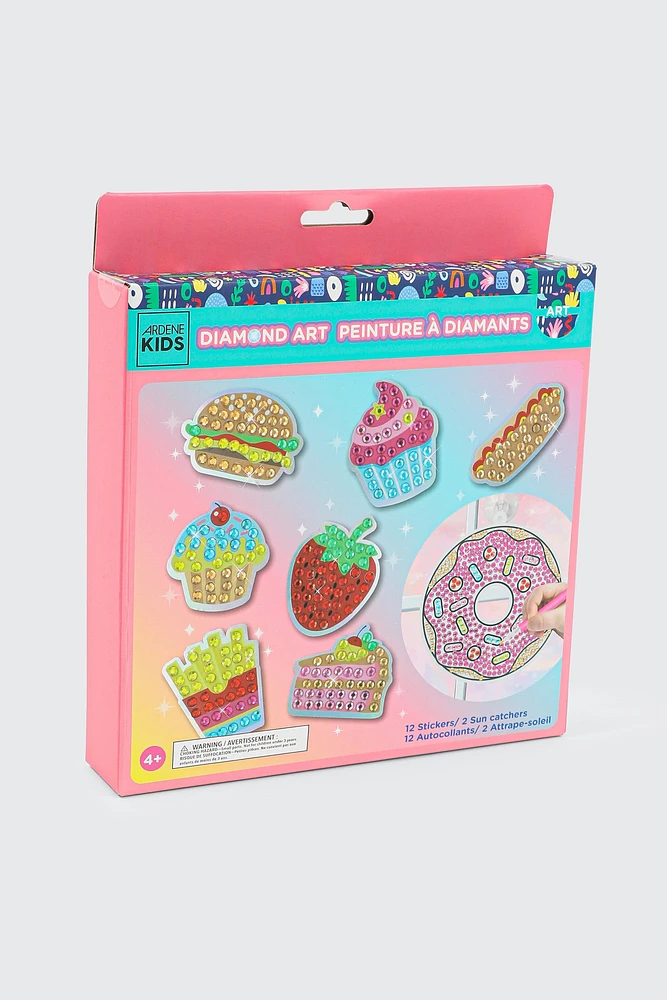 Ardene Kids Diamond Art Kit in Light Pink