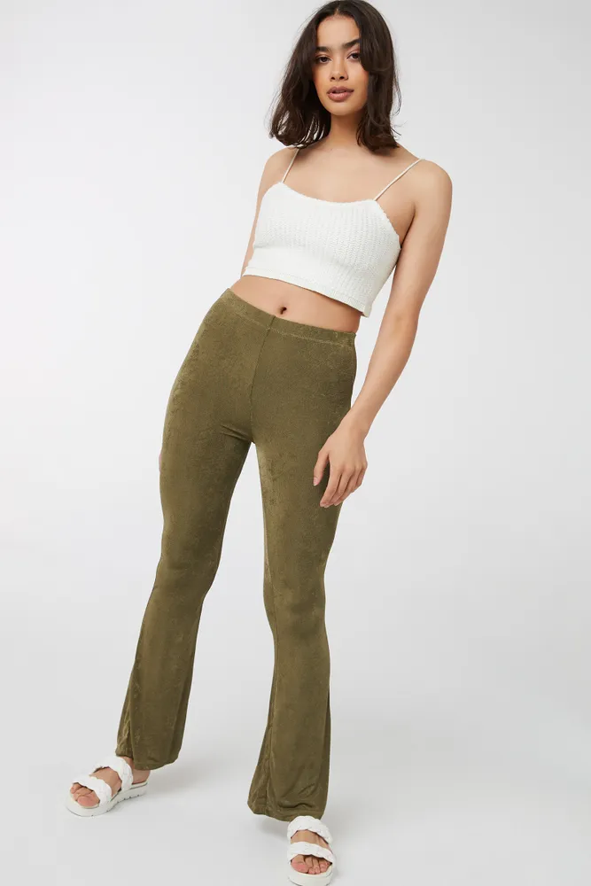 Weekday polyester flared trousers coord in green snake print  MGREEN   ASOS