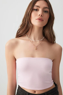 Ardene Basic Double Layer Tube Top in Light | Size | Polyester/Elastane